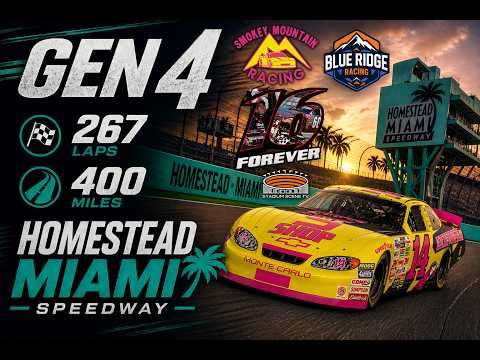 Gen 4 400 at Homestead | Charity Race for Greg Biffle & Lake Normal Humane Society | LIVE iRacing Video Card
