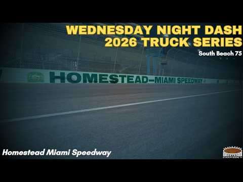 Homestead Miami Speedway LIVE | 2026 Wednesday Night Dash iRacing Truck Series Video Card