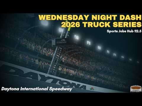 Daytona International Speedway LIVE | 2026 Wednesday Night Dash iRacing Truck Series Video Card